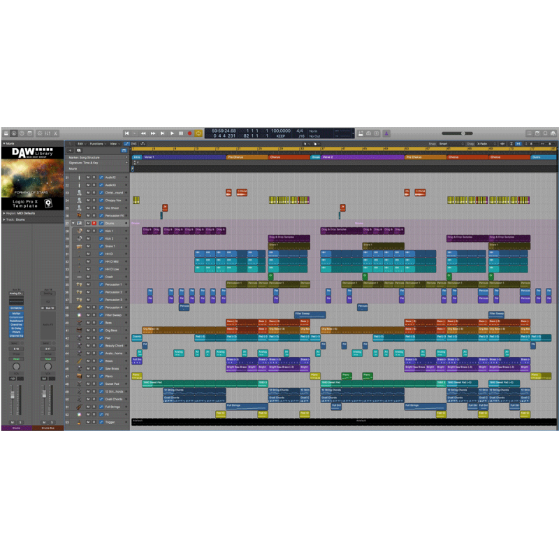 Logic Pro- Template – Forming of Stars Maxi-Beat Music Studio – 2