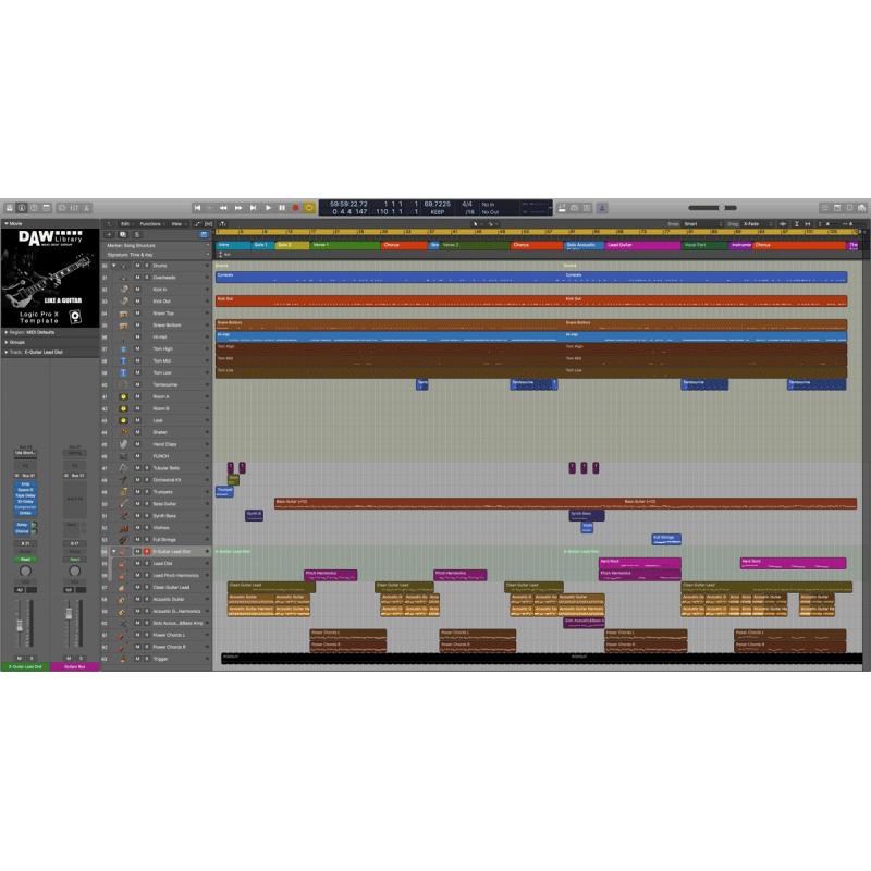 Logic Pro Template - Like a Guitar Maxi-Beat Music Studio - 2