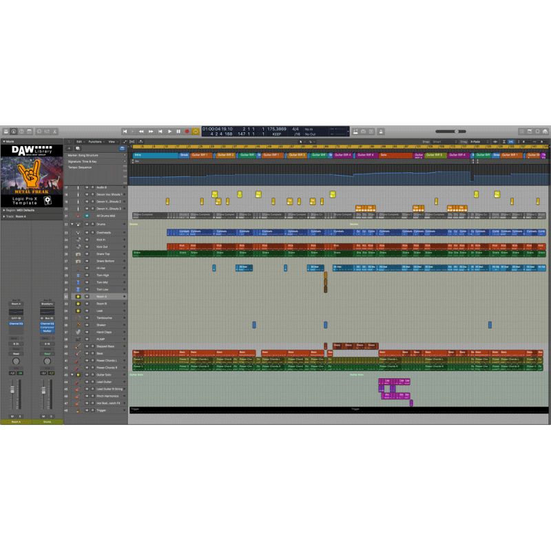 Logic Pro Template - Metal Freak Maxi-Beat Music Studio - 2