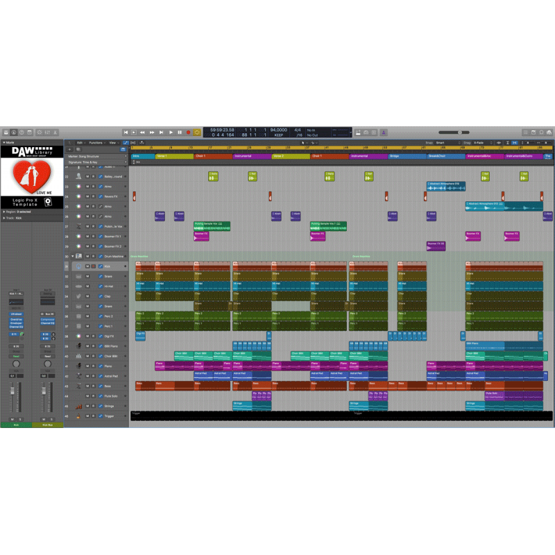 Logic Pro Template - Love Me Maxi-Beat Music Studio - 2