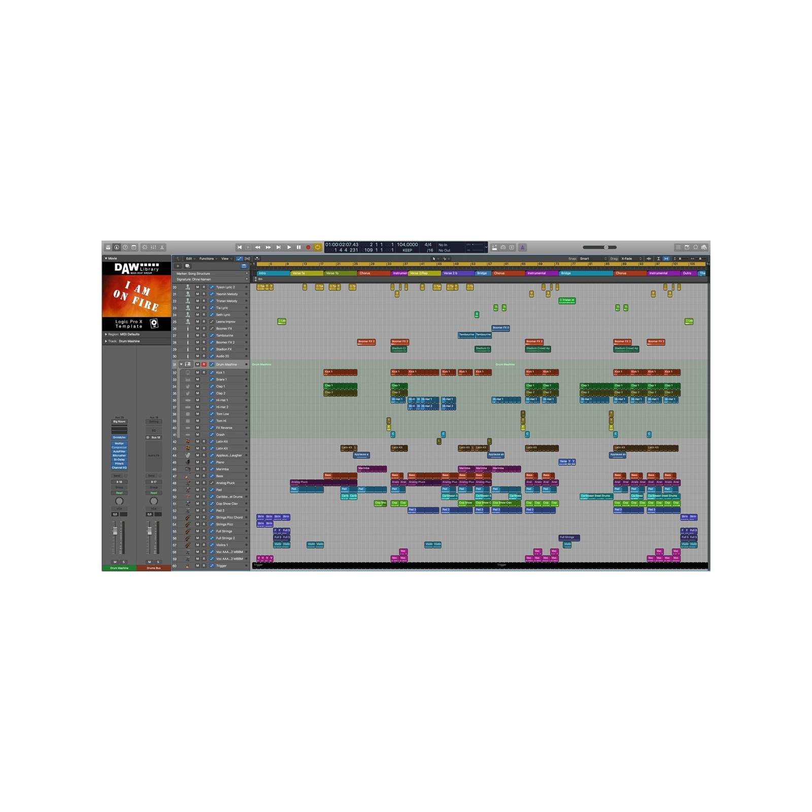 I Am on Fire - Logic Template Maxi-Beat Music Studio - 2
