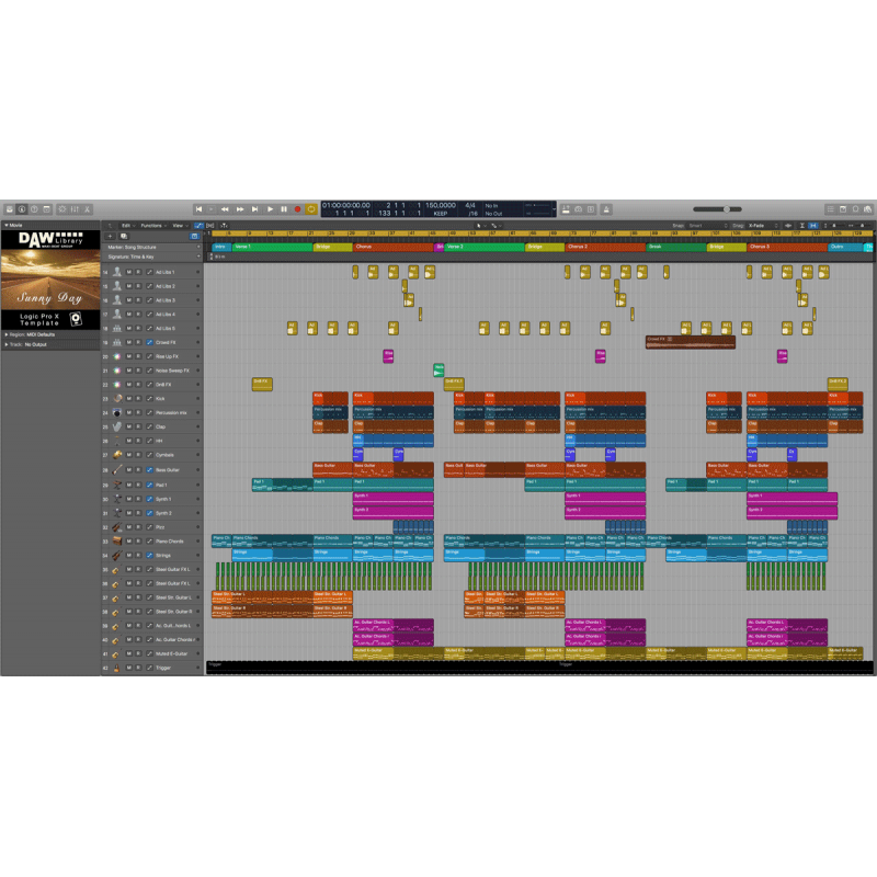 Sunny Day - Logic Pro Template Maxi-Beat Music Studio - 2