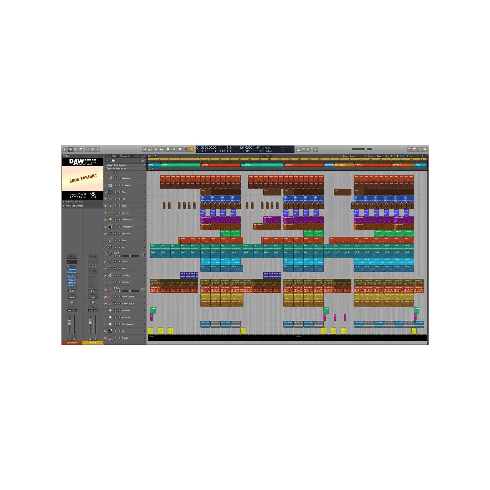 Logic Pro Template - Good Tonight Maxi-Beat Music Studio - 2