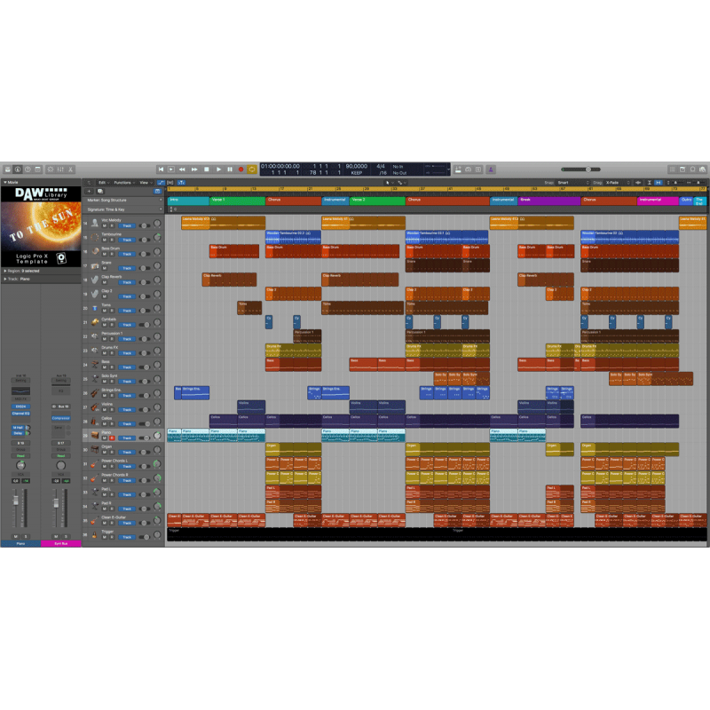 Logic Pro Template - To The Sun Maxi-Beat Music Studio - 2