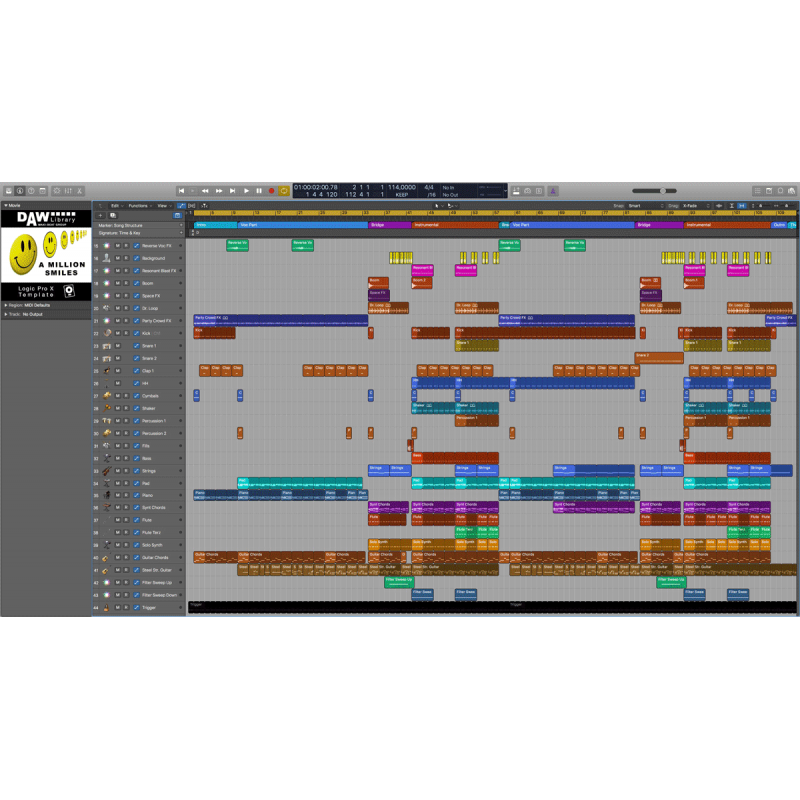 Logic Pro Template - A Million Smiles Maxi-Beat Music Studio - 2