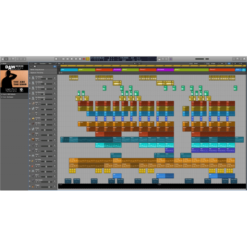Logic Pro Template - You Are Too Good Maxi-Beat Music Studio - 2
