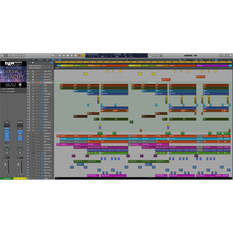 Diese Nacht - Logic Pro Template Maxi-Beat Music Studio - 2