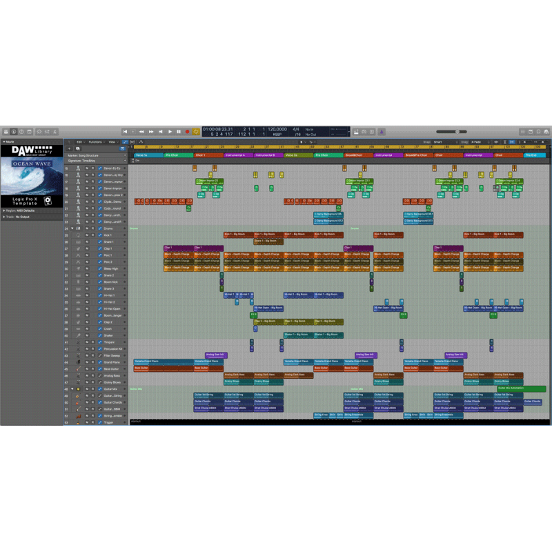 Logic Pro Template - Ocean Wave Maxi-Beat Music Studio - 2