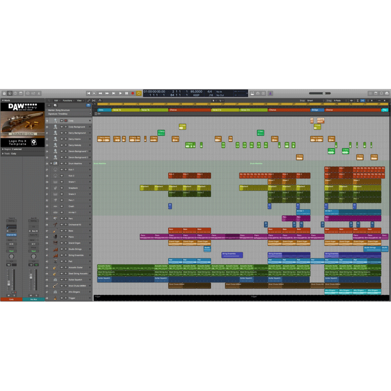 Logic Pro Template - Loaded Gun Maxi-Beat Music Studio - 2