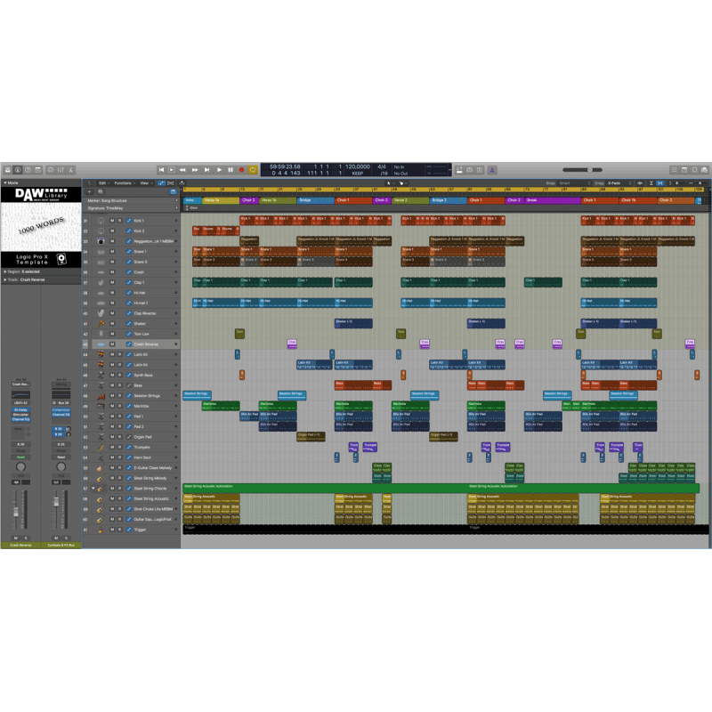 Logic Pro Template - 1000 Words Maxi-Beat Music Studio - 2