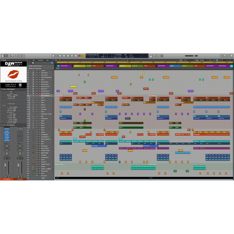 Logic Pro Template - Lets Make Love Maxi-Beat Music Studio - 2