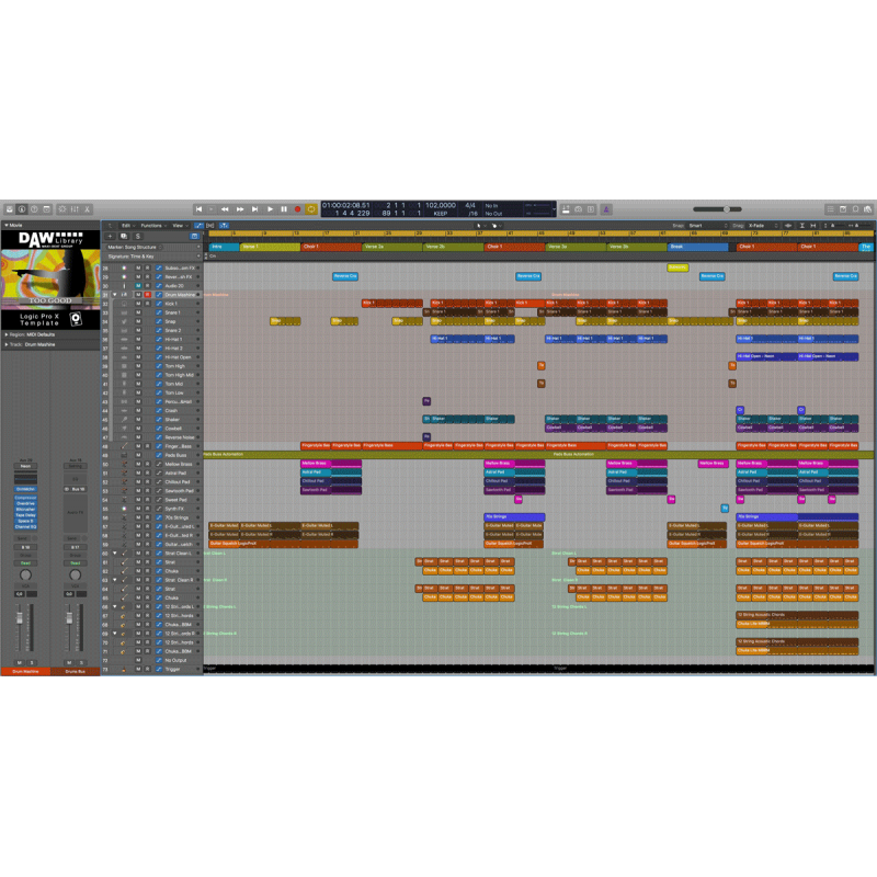Logic Pro Template - Too Good Maxi-Beat Music Studio - 2