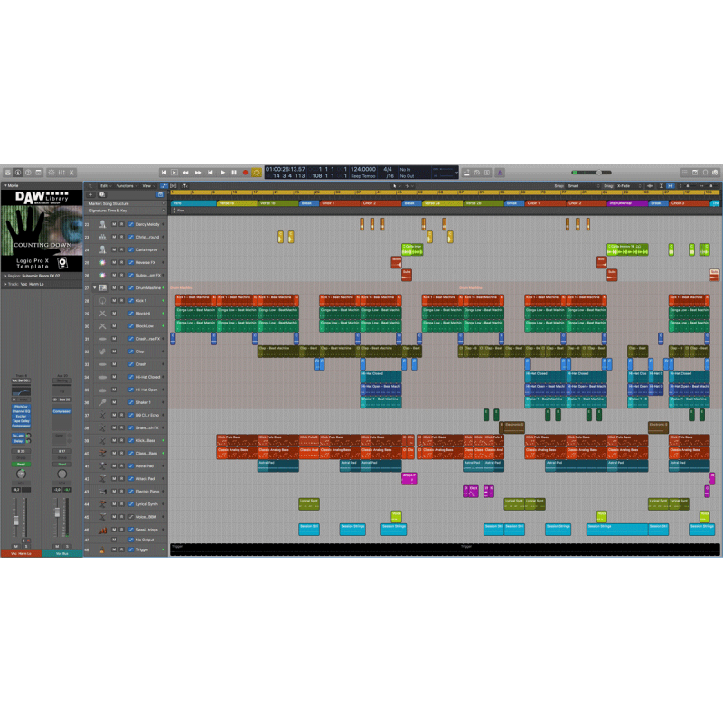 Logic Pro Template - Counting Down Maxi-Beat Music Studio - 2