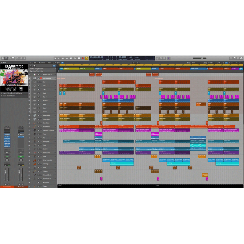 Logic Pro- Template – Color Me Out Maxi-Beat Music Studio – 2