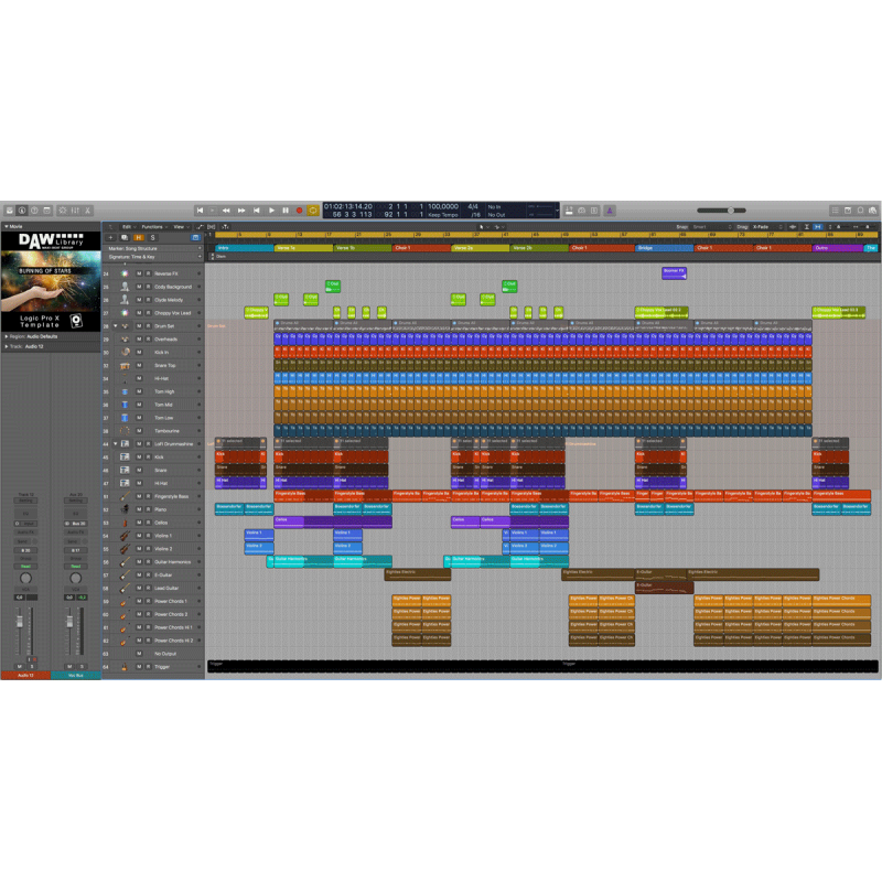 Burning of Stars - Logic Pro Vorlage Maxi-Beat Music Studio - 2