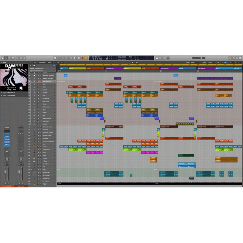 Logic Pro Template - Mia Maxi-Beat Music Studio - 2