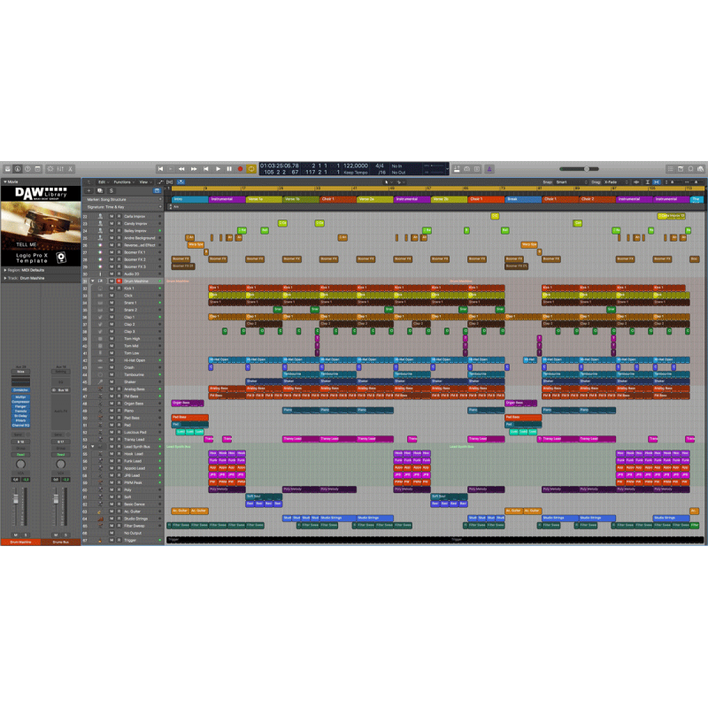 Logic Pro- Template – Tell Me Maxi-Beat Music Studio – 2