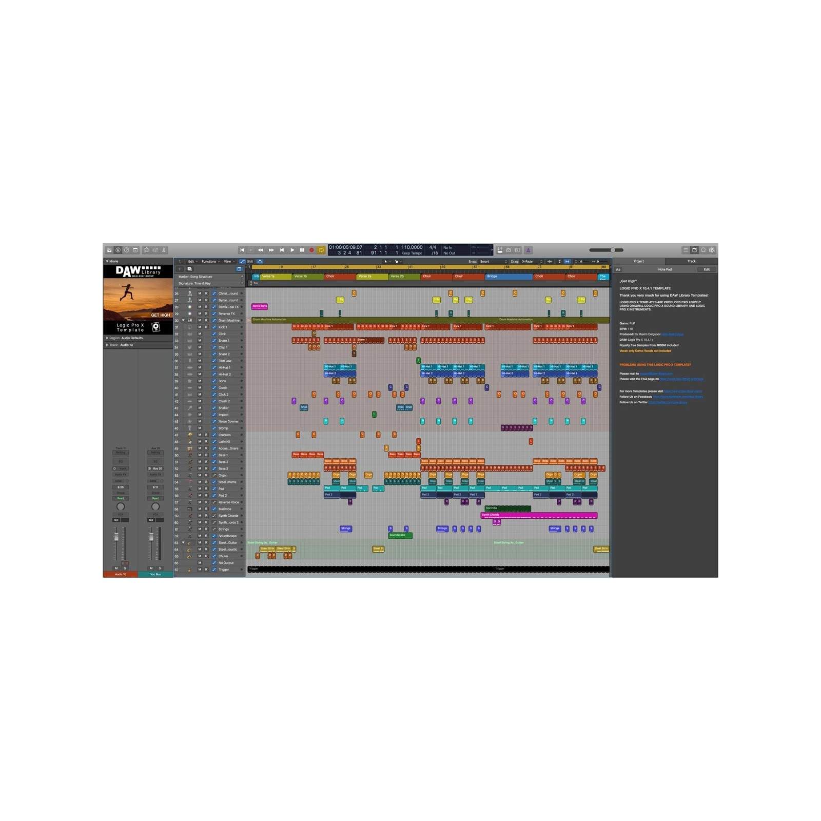 Get High - Logic Template Maxi-Beat Music Studio - 2