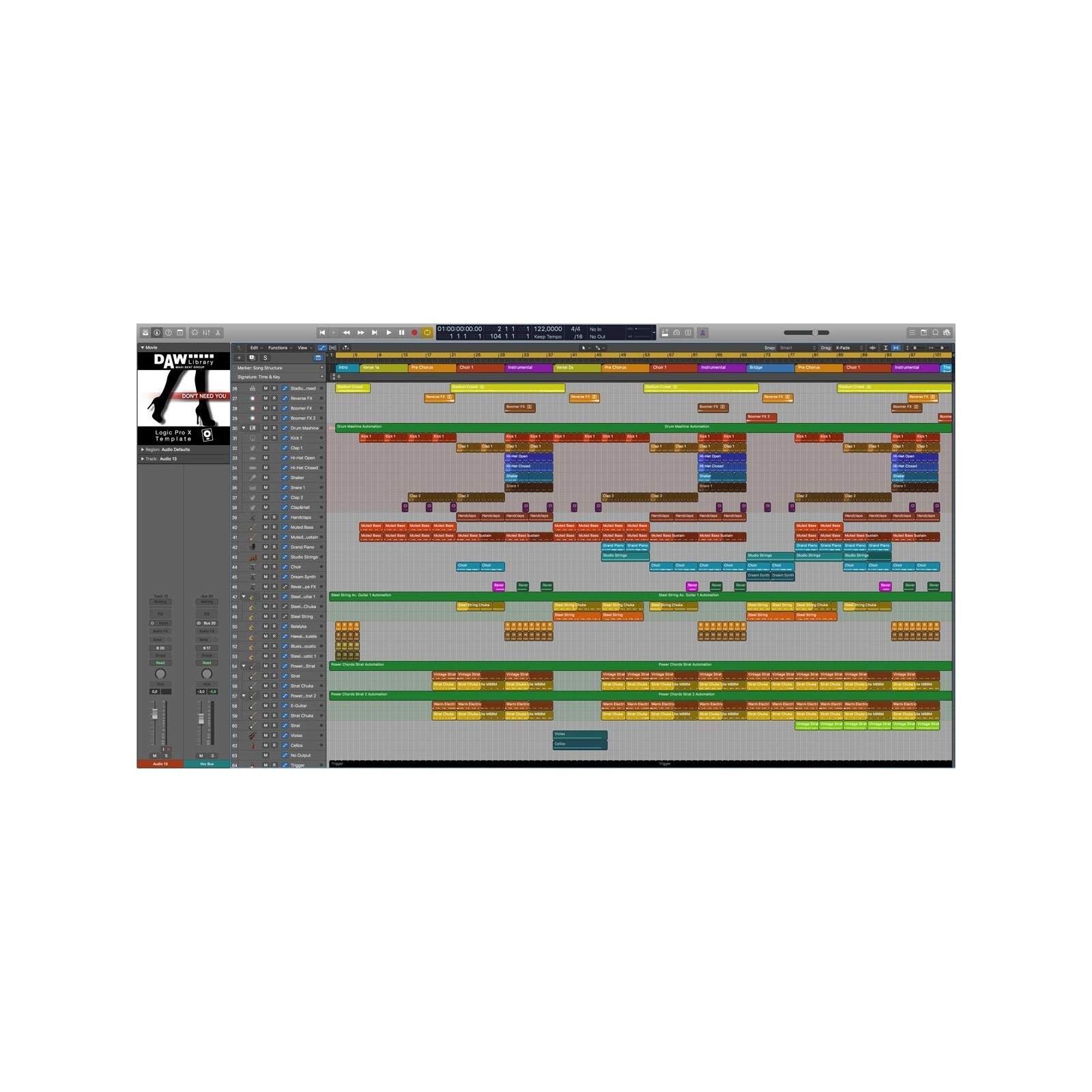 Logic Pro Template - Don't need you Maxi-Beat Music Studio - 2