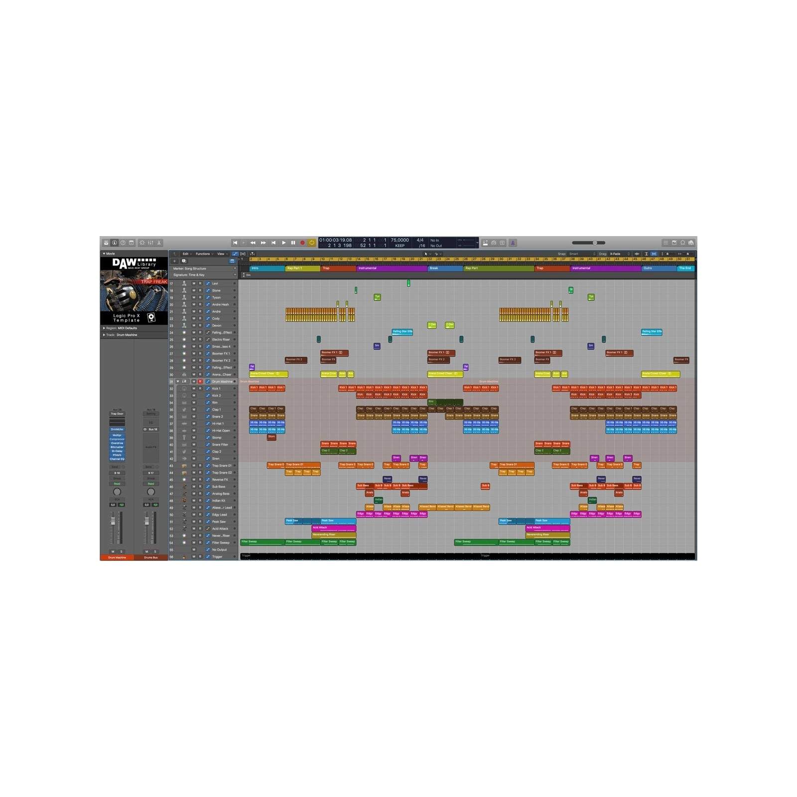 Logic Pro- Template – Trap Freak Maxi-Beat Music Studio – 2