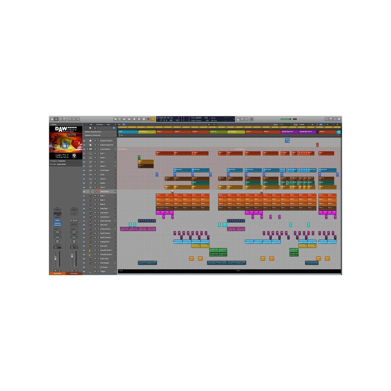 Logic Pro Template - Loveletter Maxi-Beat Music Studio - 2