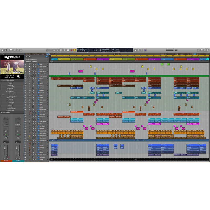 Logic Pro Template - Nice Girls Maxi-Beat Music Studio - 2