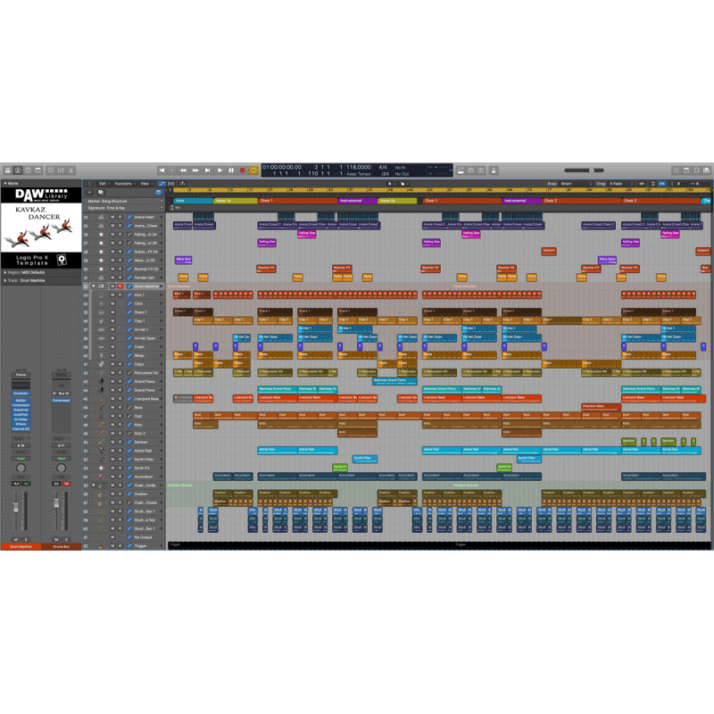 Logic Pro Template - Kavkaz Dancer Maxi-Beat Music Studio - 2