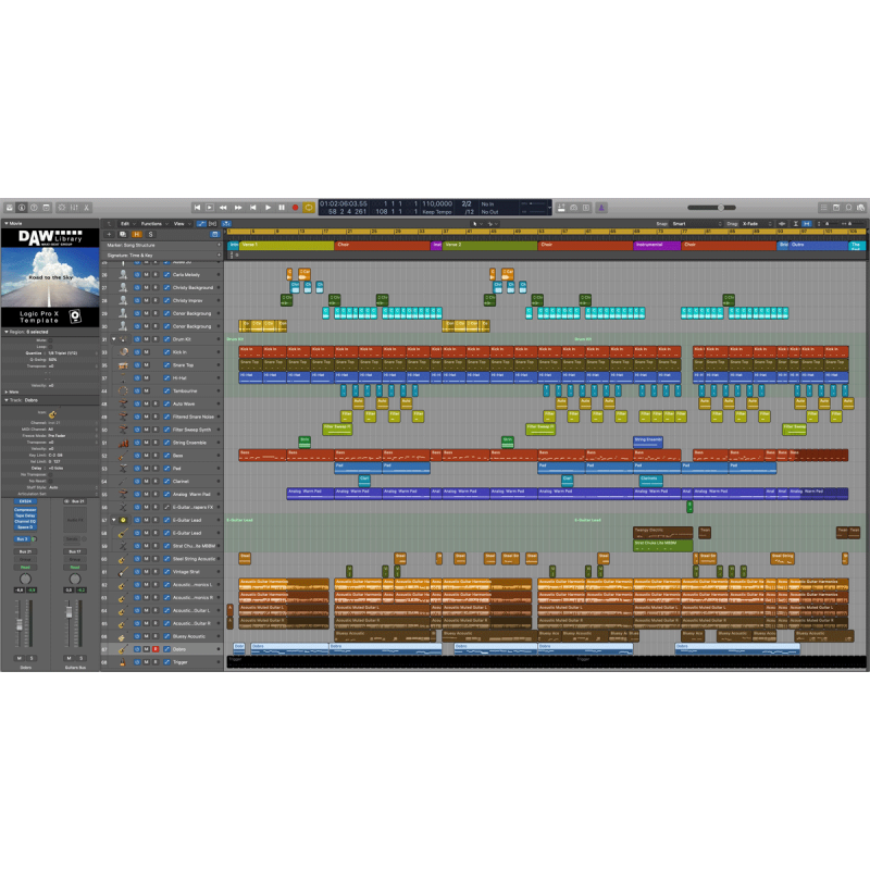 Logic Pro- Template – Road to the Sky Maxi-Beat Music Studio – 2
