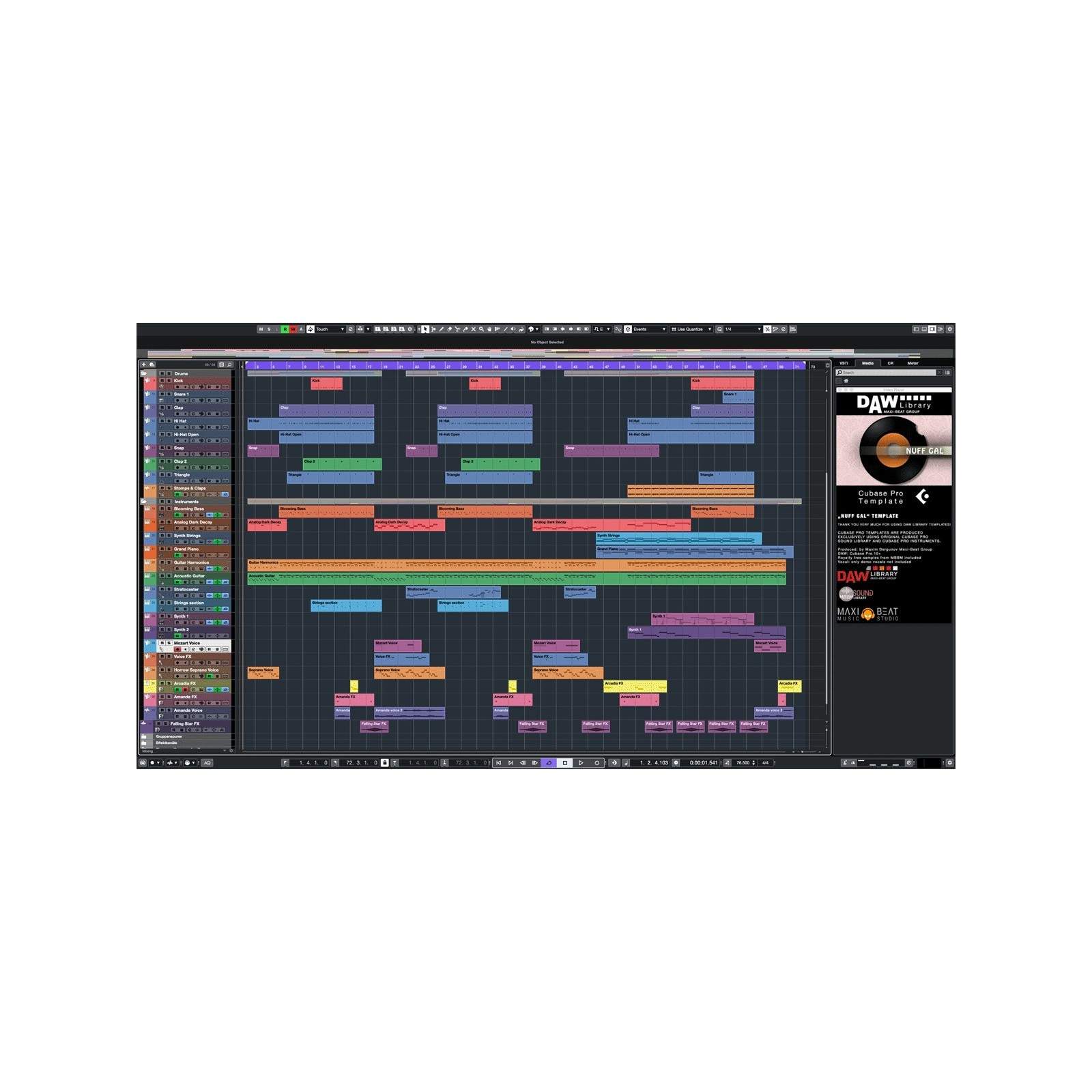 Cubase- Template – Nuff gal Maxi-Beat Music Studio – 2