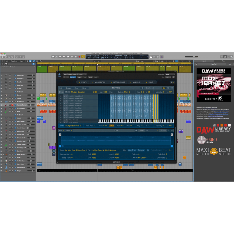 Logic Pro Sampler - MaX Power Chords Maxi-Beat Music Studio - 3