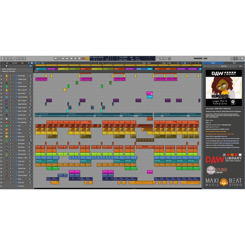 Too young - Logic Pro Template Maxi-Beat Music Studio - 2