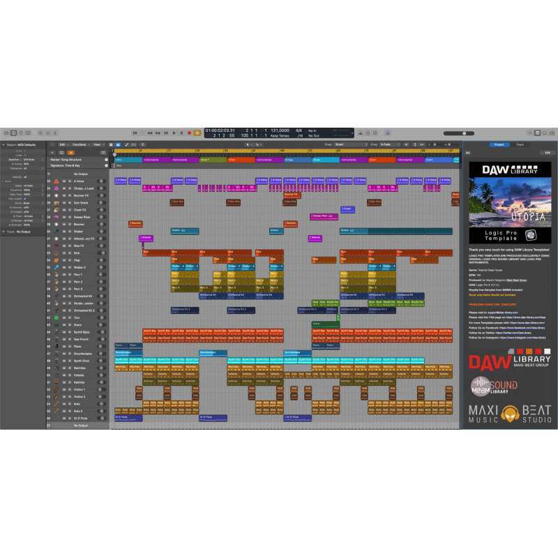 Logic Pro Template - Utopia Maxi-Beat Music Studio - 2