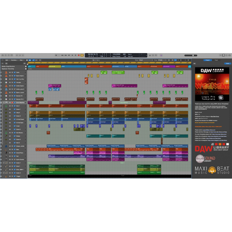 Logic Pro Template - This Weekend Maxi-Beat Music Studio - 2