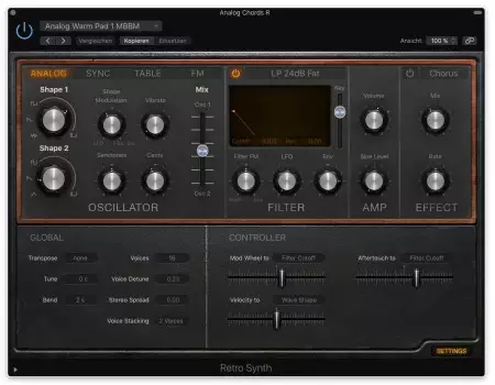 Retro Synth Logic Pro Presets by DAW LibrarY